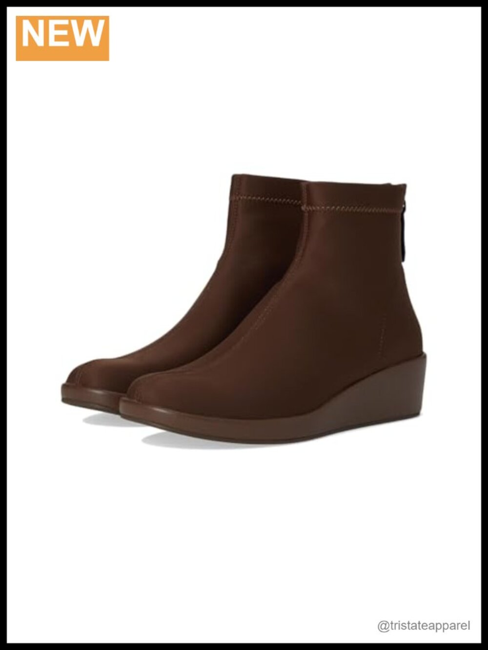 Womens Stretch Wedge Bootie Shoes with Arch Support & Slip Resistant Sole